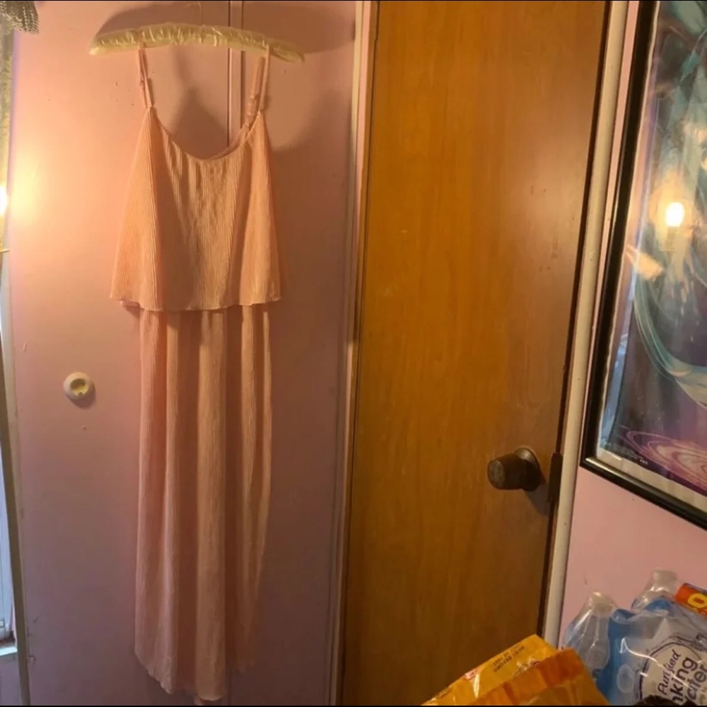 no comment NY LA Maxi baby pink dress